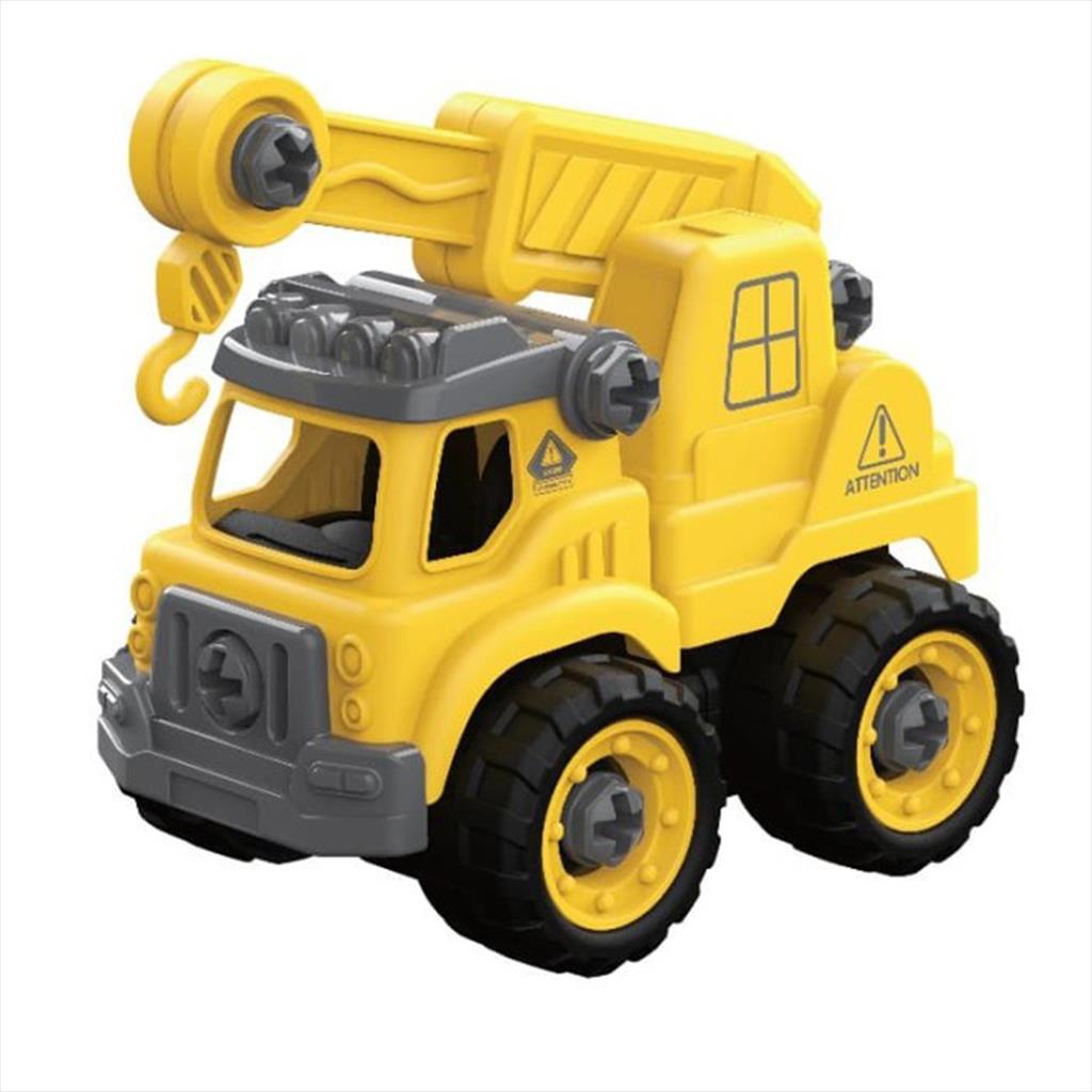 Okiedog Diy Mini Trucks Crane  Yellow Mainan Bongkar Pasang Anak