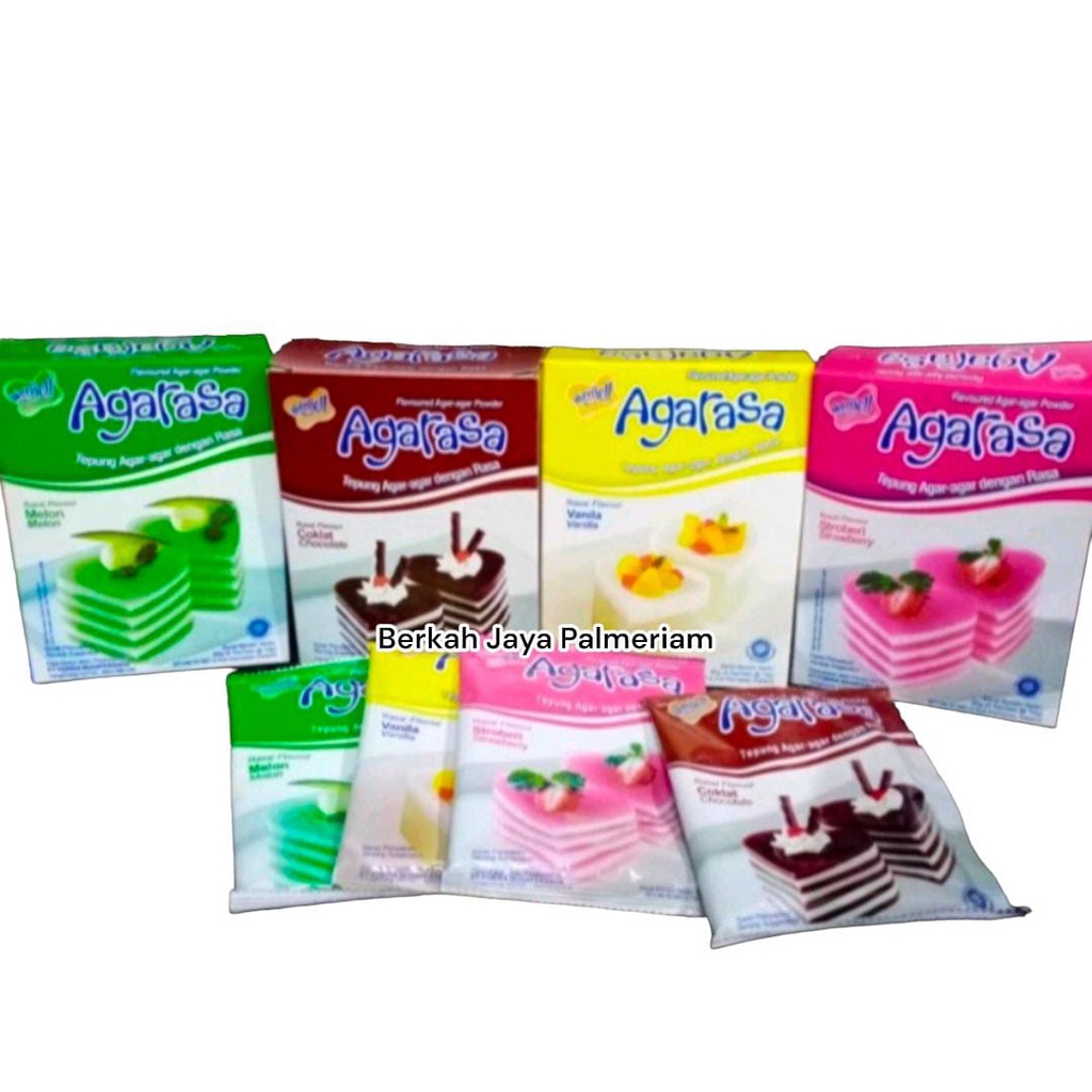 

Nutrijell - Agarasa Tepung Agar Agar Rasa Coklat (165g) Vanilla Melon Strawberry (90)g