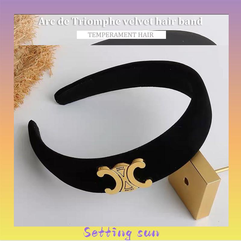 Headbands Camellia Warna Hitam Putih Untuk Aksesoris Rambut Wanita TN