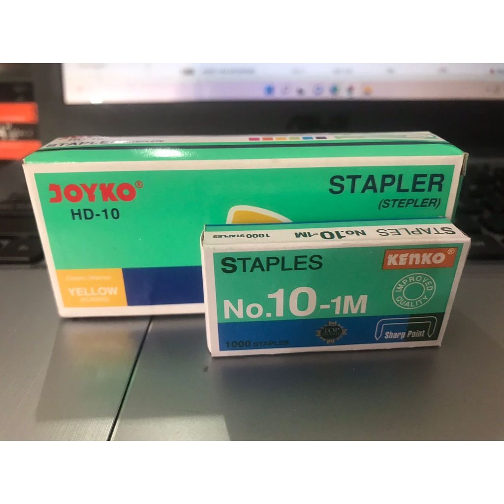 TERMURAH!! STAPLES JOYKO NO.10 bonus KECIL ISI STAPLER REFILL HEKTER NO.10-1M 1 DUS ISI 20