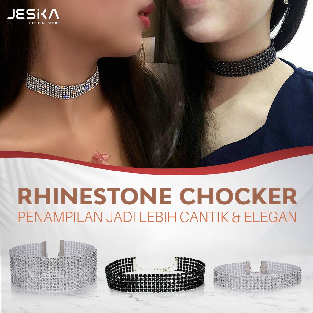 chocker diamond silver necklace rhinestones women fashion sparkling