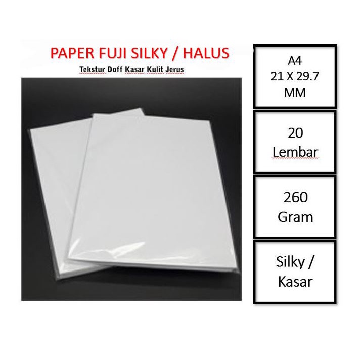 KERTAS FOTO FUJI SILKY/PAPER FOTO FUJI SILKY A4