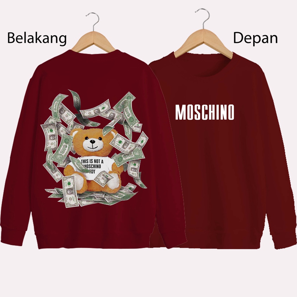 SWEATER UNISEX DB MOSCHINO PRIA DAN WANITA SWEATER JUMBO