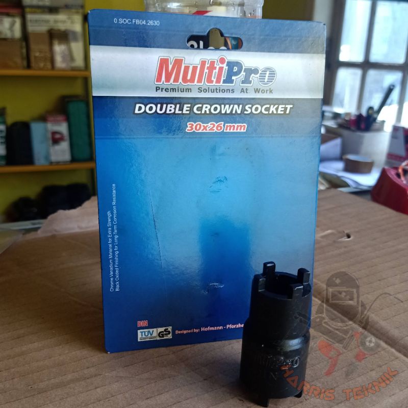 Mata kunci mahkota / double crown socket 30x26 mm Multipro