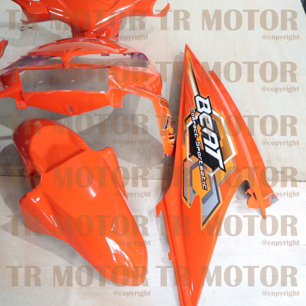 Cover Body Beat Karbu Lama 2008 Orange Full Set Halus Cover Body Full Halus Bodi Motor