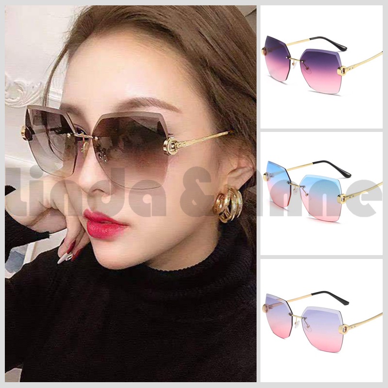 Sun glasses Wanita Terbaru - Kacamata Fashion Wanita -  Kacamata Korean Vintage Cewek