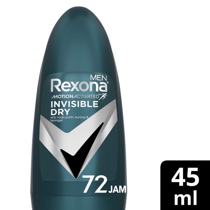 Rexona Men Deodorant Roll On Invisible Dry 45Ml - Deodorant Pria