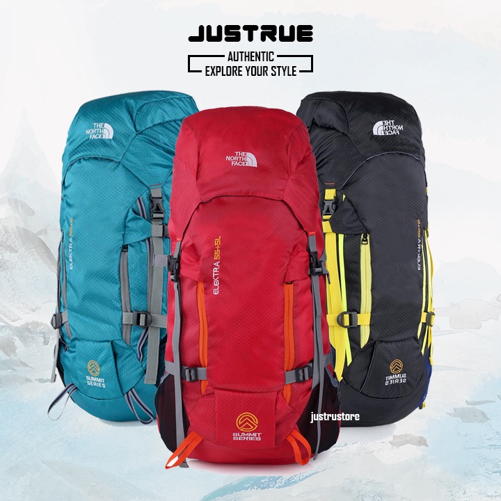 Justrue TNF Tas Gunung 50 Liter Ransel Keril Camping Tosca 670