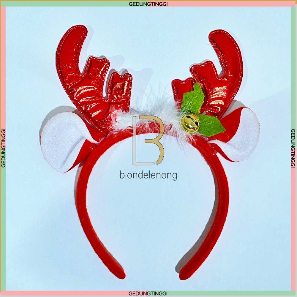 Bando Bandana Natal Topi Santa Claus Tanduk Telinga Rusa Merry Christmas Aksesoris Accesories Ornamen Pita Rambut Wig Dewasa Anak Bayi Baby Beruang Bunny Gajah Dino Kupu Mickey Perempuan Cewek Nyala Lampu Led Pom Cute Lucu Imut Korea Viral Murah 1 2 Tahun