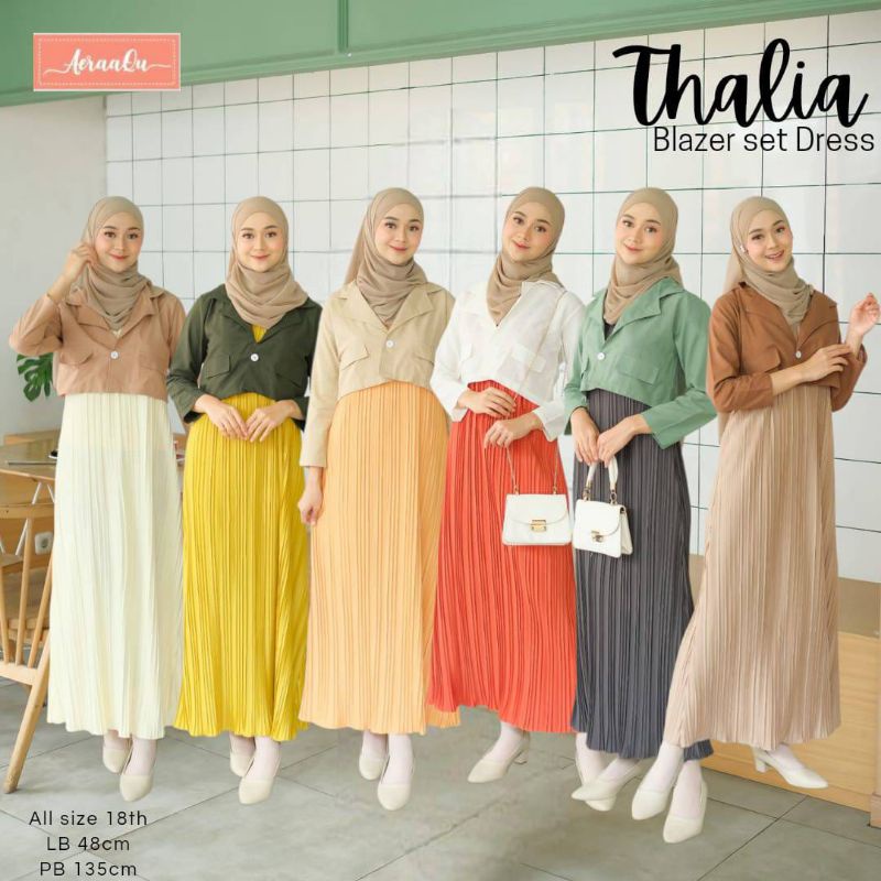 LONG DRESS BLAZER SET ANAK TANGGUNG ABG REMAJA PUTRI CEWEK PEREMPUAN FASHION BRANDED MODIS KEKINIAN