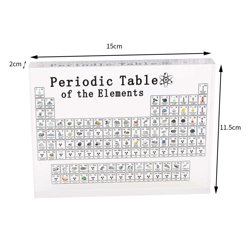 Untuk Unsur Kimia Mengajar 83butir Periodic Table Ornamen Meja Periodik Kristal Akrilik Transparan Ornamen Teknologi Pajangan Frame