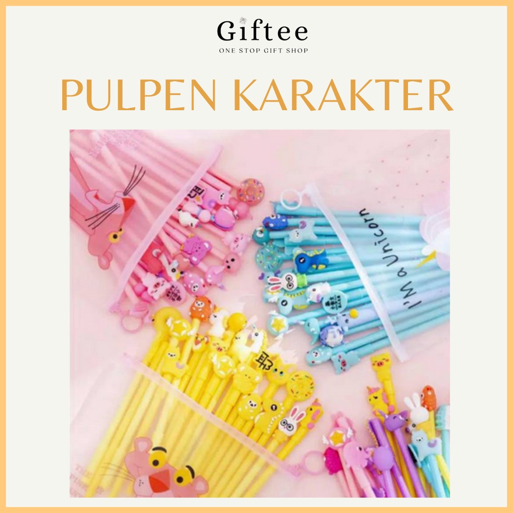 

PULPEN KARAKTER PENA PULPEN GEL LUCU BLACK INK BOLPEN ANIMAL BUAH KIPAS KARTUN PASTEL ALAT TULIS SEKOLAH KANTOR STATIONARY ATK FANCY MURAH BY GIFTEE ID