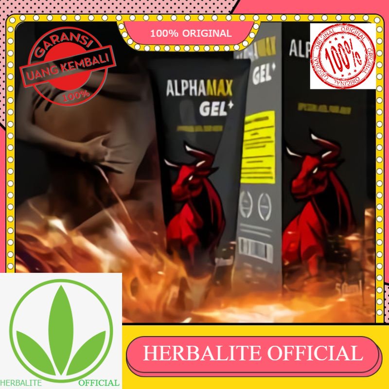 100% ORIGINAL Alphamax Gel Asli Cream Pembesar Alat Vitalitas Herbal