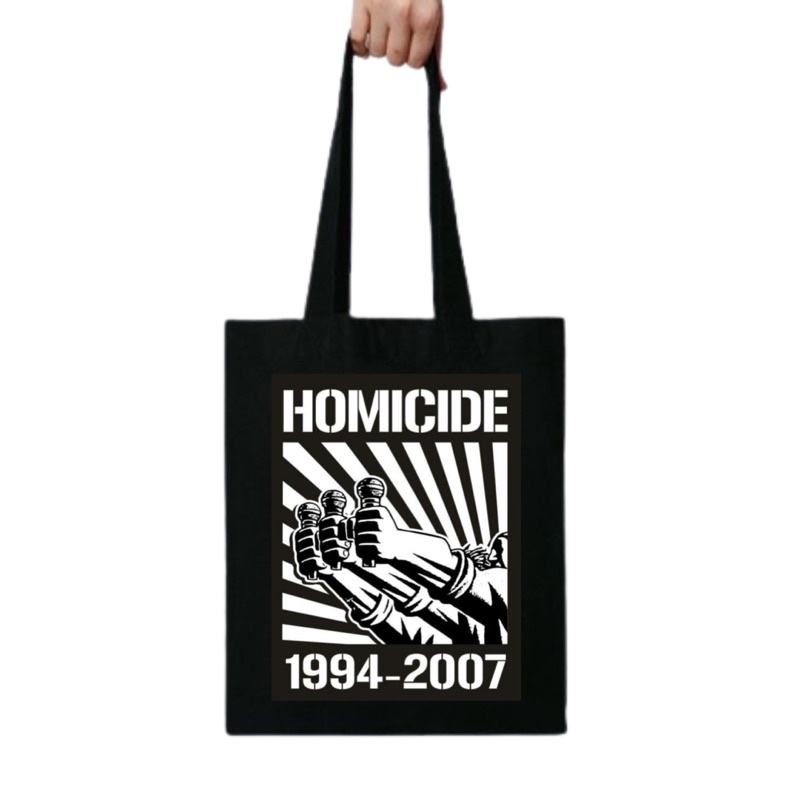 TOTE BAG RESLETING HOMICIDE 1994-2007 - TOTEBAG  - TOTBAG - TOTTE BAG WANITA PRIA (unisex) RESLETING