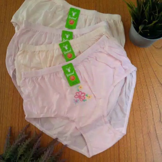 SS - ( S - XXL ) 12 Pcs 1 Lusin CD Wanita Yutind ( Sablon / Bordir ) / Celana Dalam Wanita Yutind / Sempak Wanita Yutind Jumbo