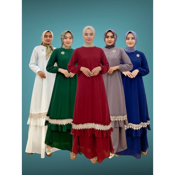 PB Prilly Busana – FADILA RENDA GAMIS MALAYSIA - GAMIS 2 LAYAR - BUSUI - MUSLIM - SERAGAM