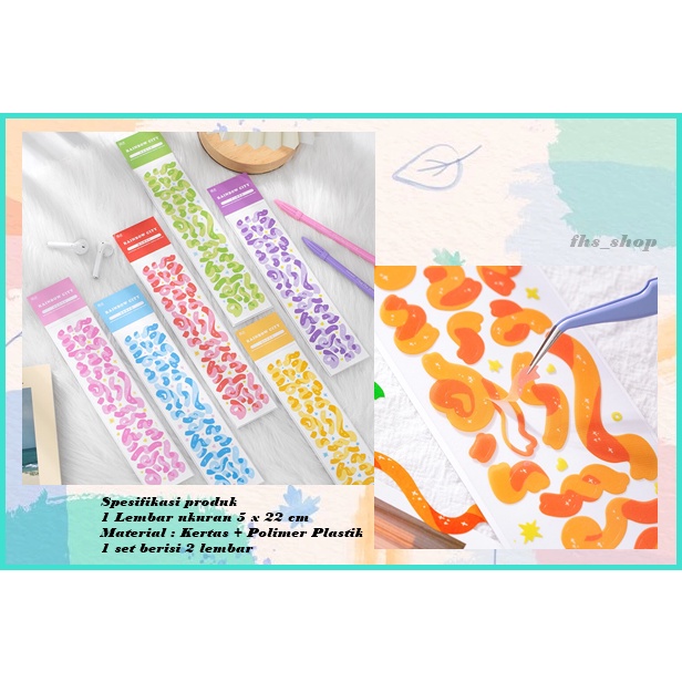 

2 Lembar Stiker Aesthetic Diary Sticker Aesthetic Scrapbook Stiker Lucu Pita Warna Warni Rainbow
