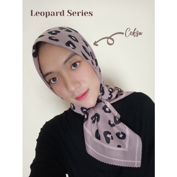 Hijab Voal Motif Leopard | Hijab Voal Motif | Hijab Segi Empat |  Square Hijab Motif | Keeva Collect