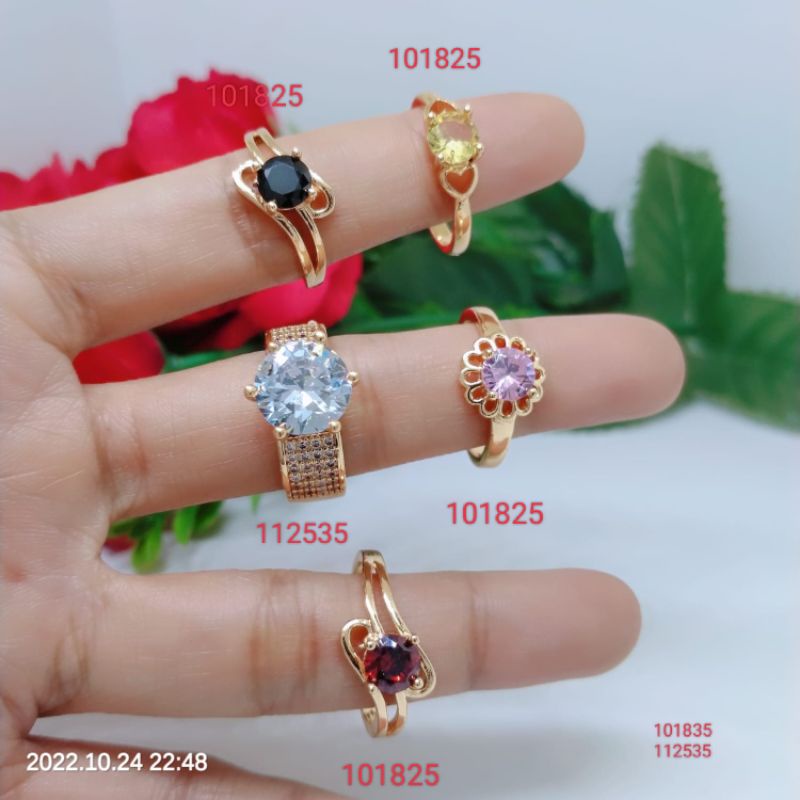 Cincin Perhiasan Aksesoris Titanium Tembaga Xuping Rodium Perhiasan Lapis Emas 18,24 Karat