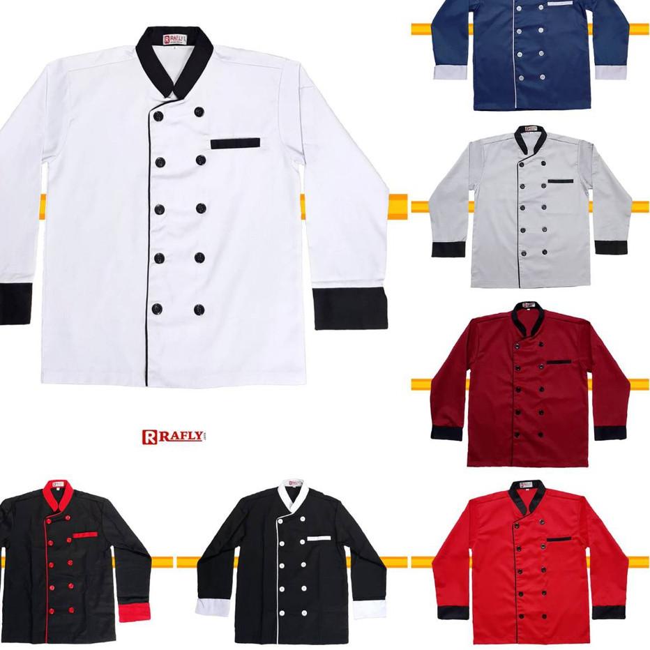 Terbaru Baju Chef - Baju Koki - Baju Koki Lengan Panjang - Baju Koki Pria/Wanita - Seragam Koki / Ra