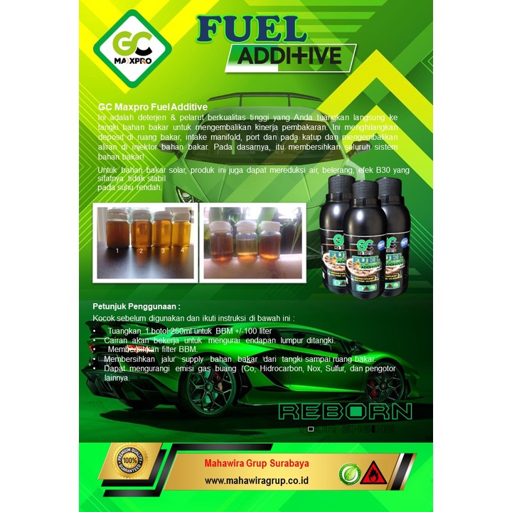 GC MAXPRO Fuel Additive 250ml Injector Cleaner Mesin Bensin &amp; Solar