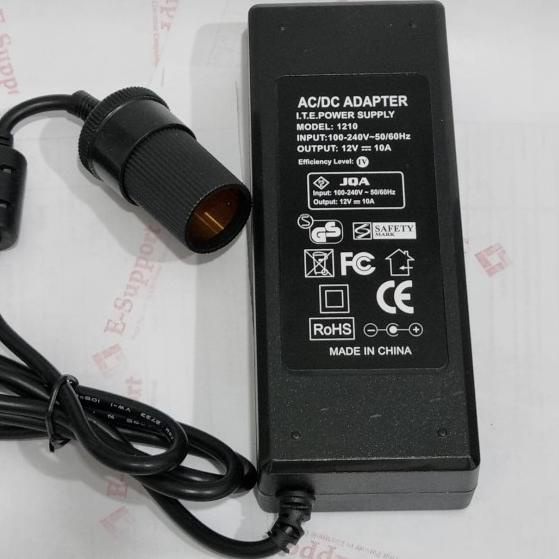 Adaptor 12v 10a Jack Lighter Car vacum cleaner Ac to dc 220v