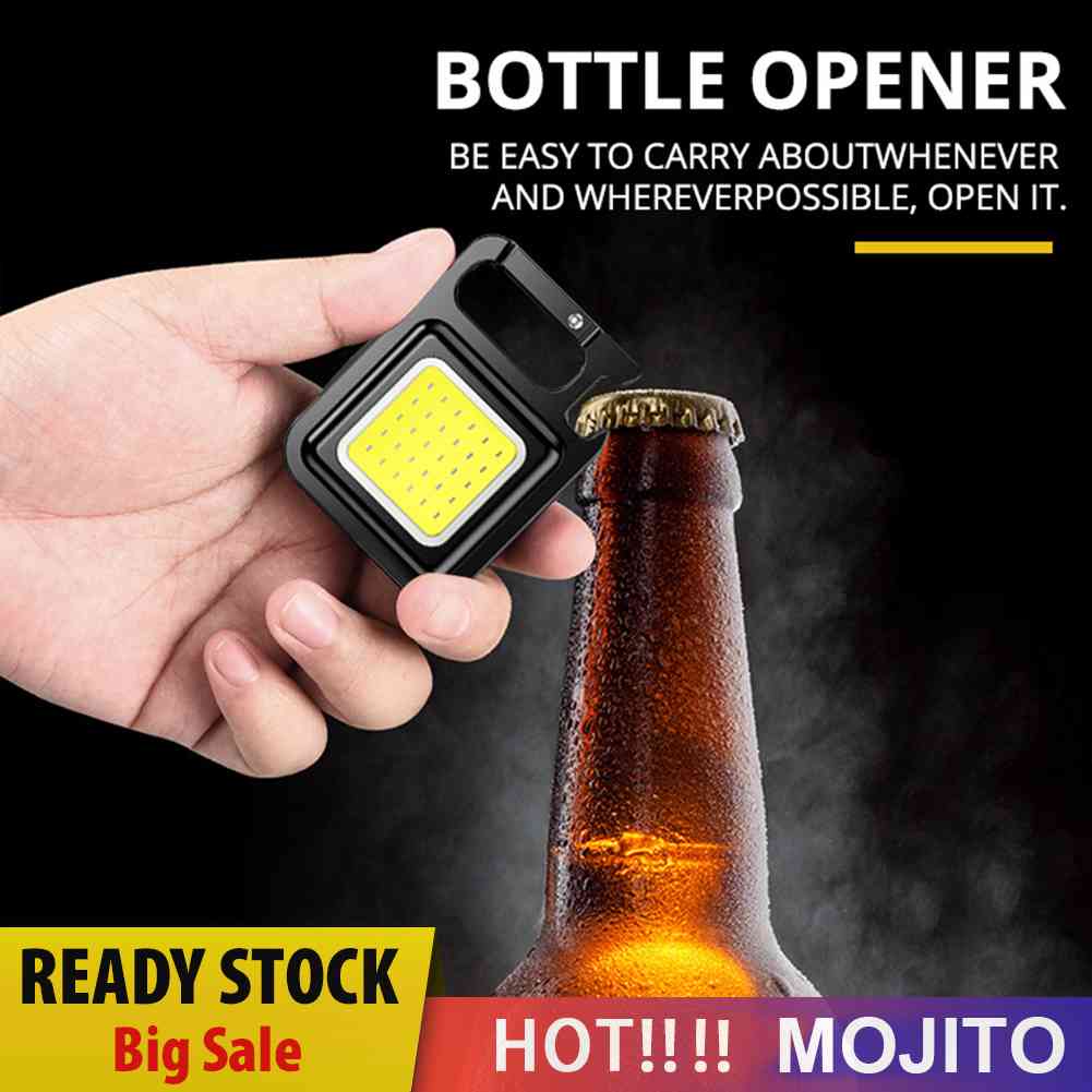 Lampu Kerja COB LED Mini 4 Mode Dengan Gantungan Kunci Untuk Camping Outdoor