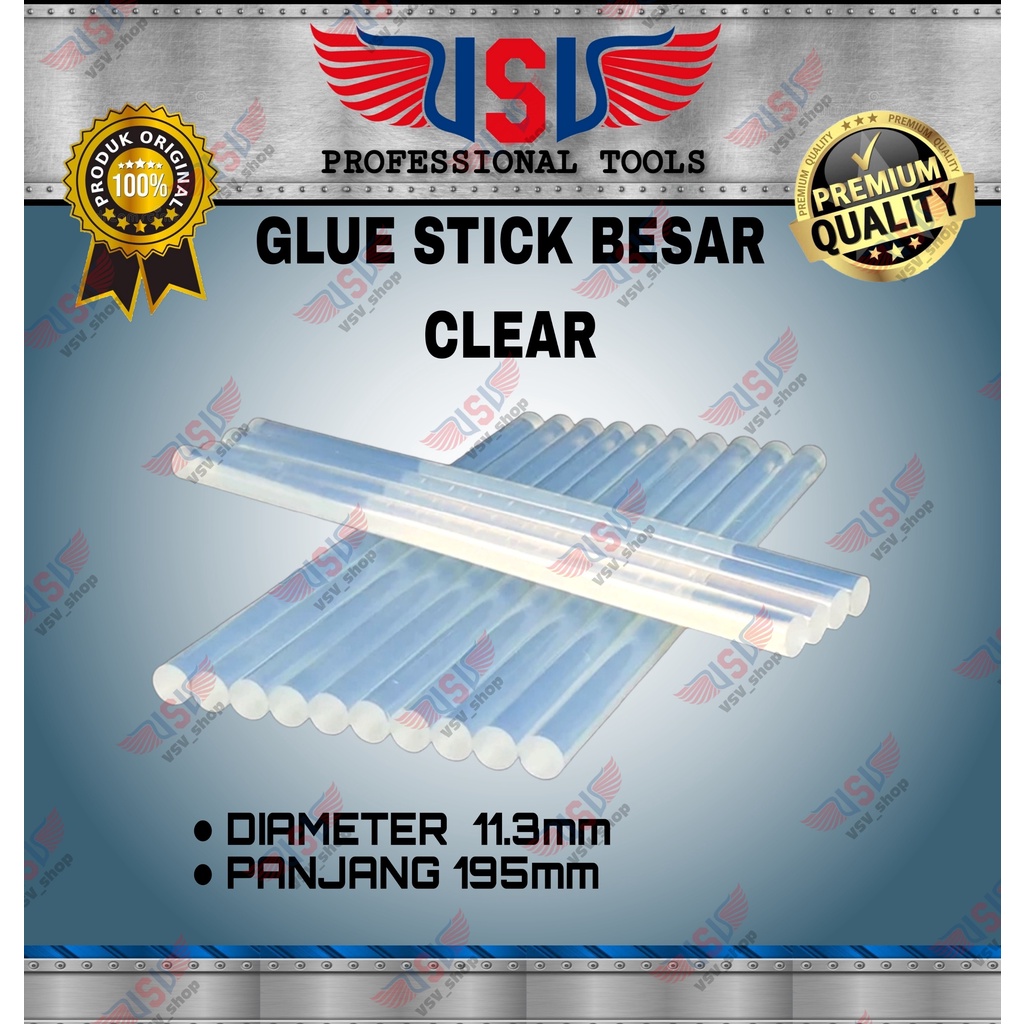 VSV Lem Stik Besar Glue Stick Isi Ulang lem Tembak Besar Bening 11.3mm 500Gram