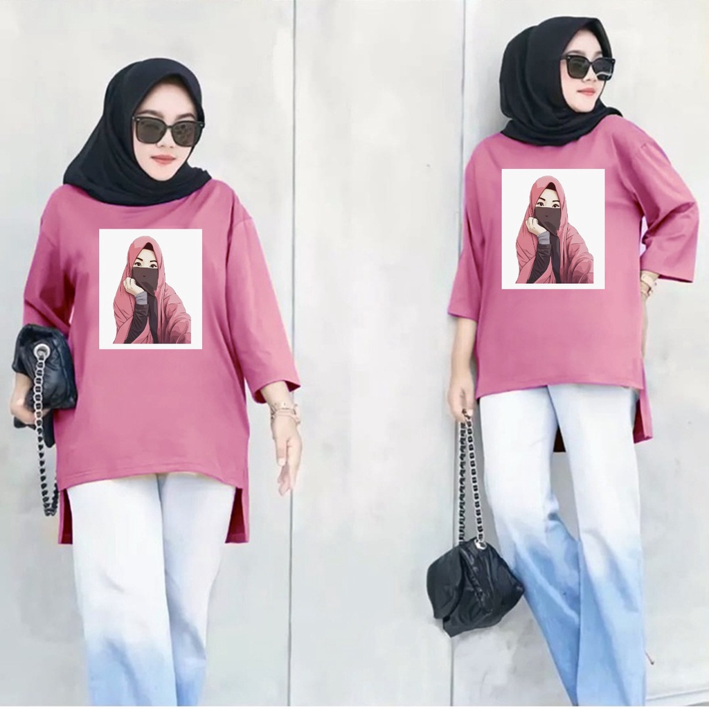 GSC - Tunik Oversize Atasan Wanita Ephipany x Tomorrow Motif ANIME 012 / Tunik wanita dewasa / tunik motif wanita jumbo