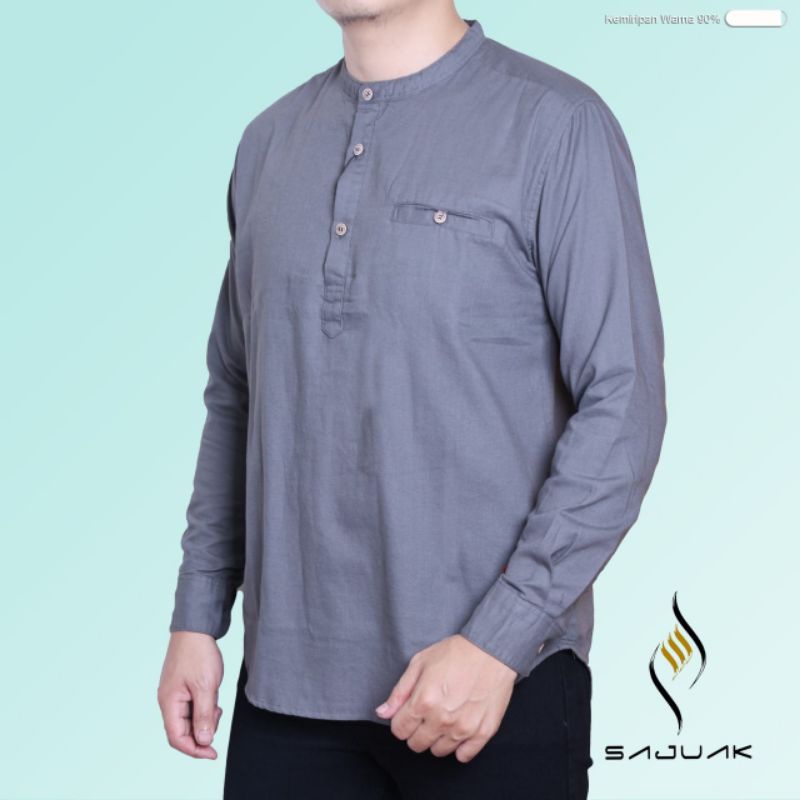 BAJU KEMEJA KOKO KEMKO PRIA LENGAN PANJANG WARNA TERBARU TWILL COTTON ORIGINAL SAJUAK TP1