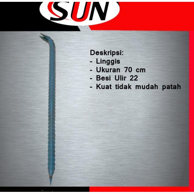 Linggis Besar 70 cm pencabut paku besi ulir 22