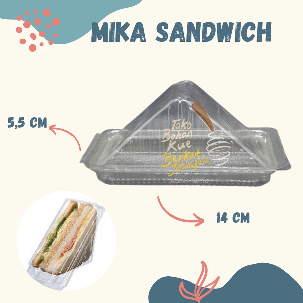 MIKA SANDWICH SEGITIGA / MIKA ROTI TAWAR SEGITIGA ISI 10 PCS