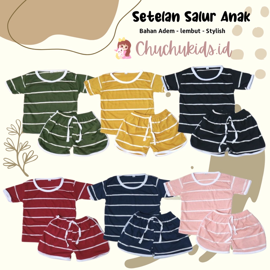 CLEARANCE SALE Setelan Anak &amp; Bayi Chupa Chup / Baju Anak Perempuan laki laki Strip / Setelan Anak Unisex 0 - 5 Tahun