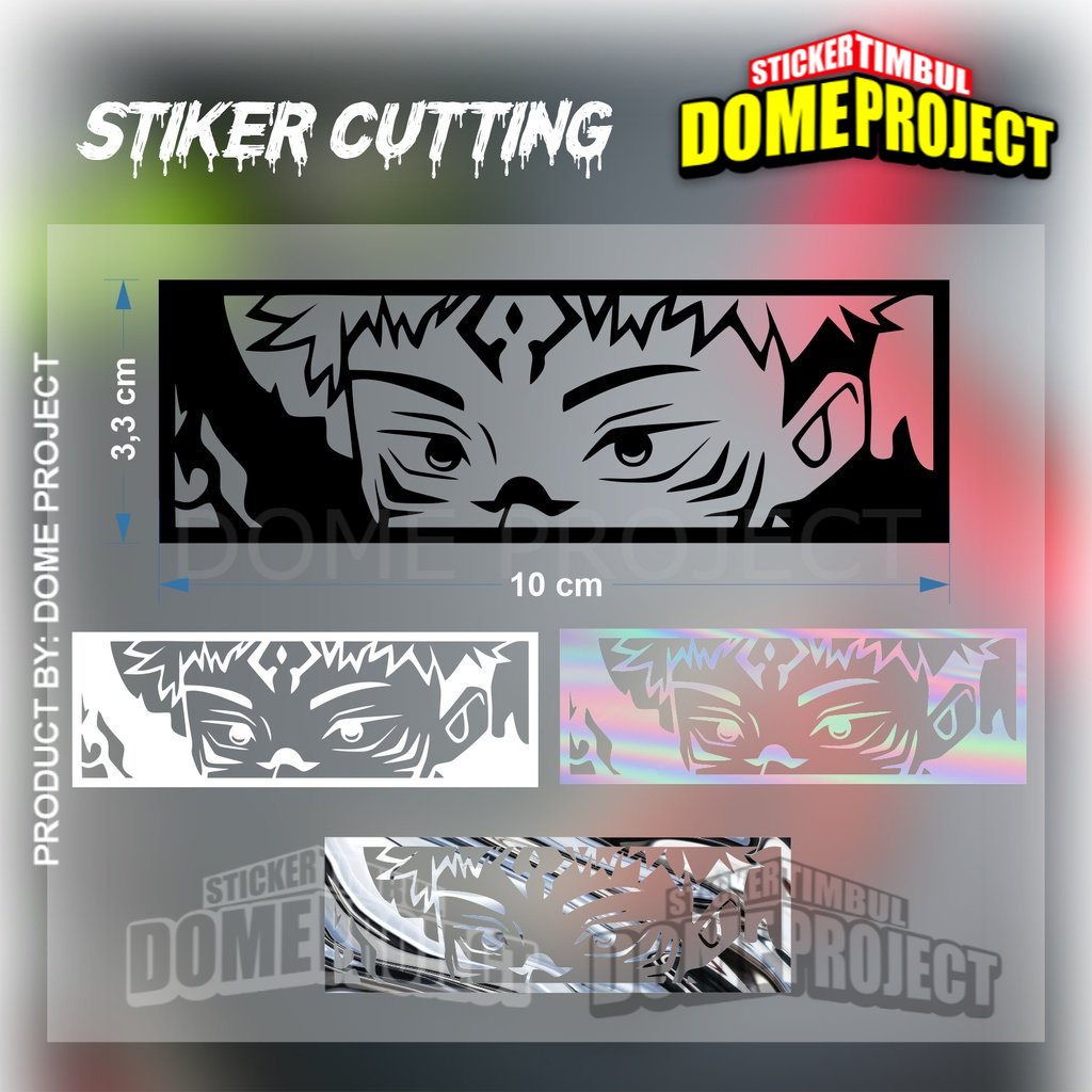 STIKER CUTTING SUKUNA JUJUTSU KAIZEN 4 VARIAN WARNA