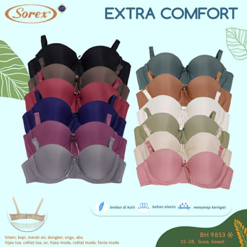 SOREX Bra Half Cup 9853 Busa Tipis Berkawat