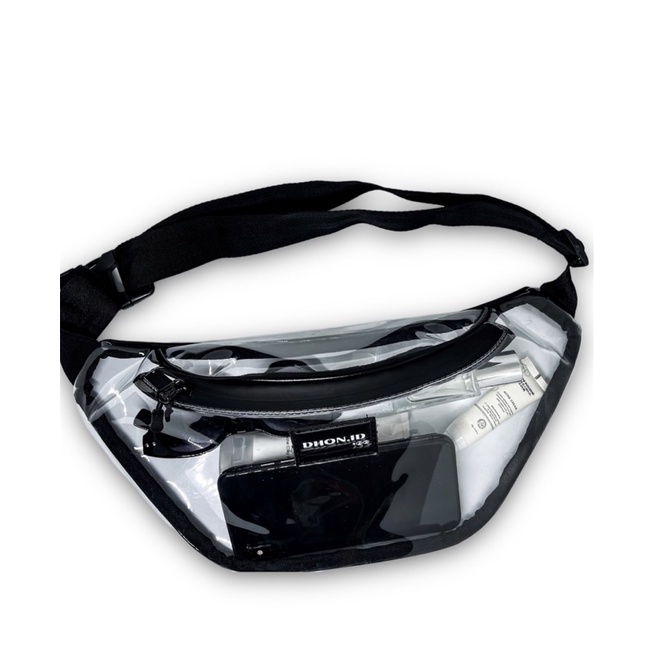 Dhon id Waistbag mika transparan tas bahu transparan