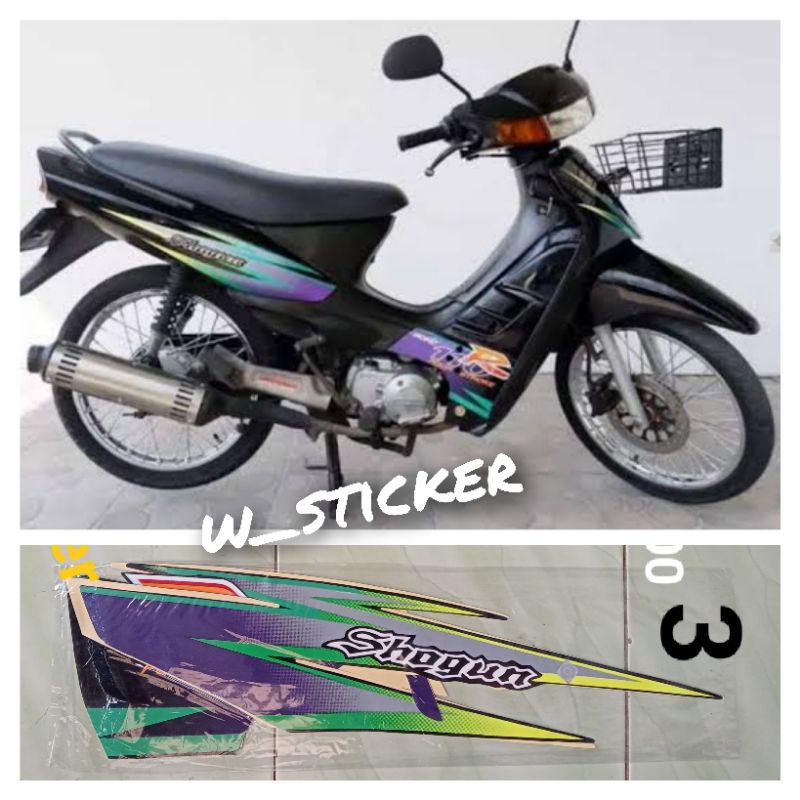 Striping Lis Suzuki Shogun Kebo 1999 2000 Hitam Hijau