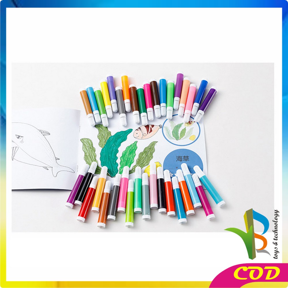 RB-A29 Pensil Warna Crayon Set Isi 208PCS / Peralatan Gambar Lukis Anak Mewarnai / Oil Paste Alat Tulis Colouring Book kids