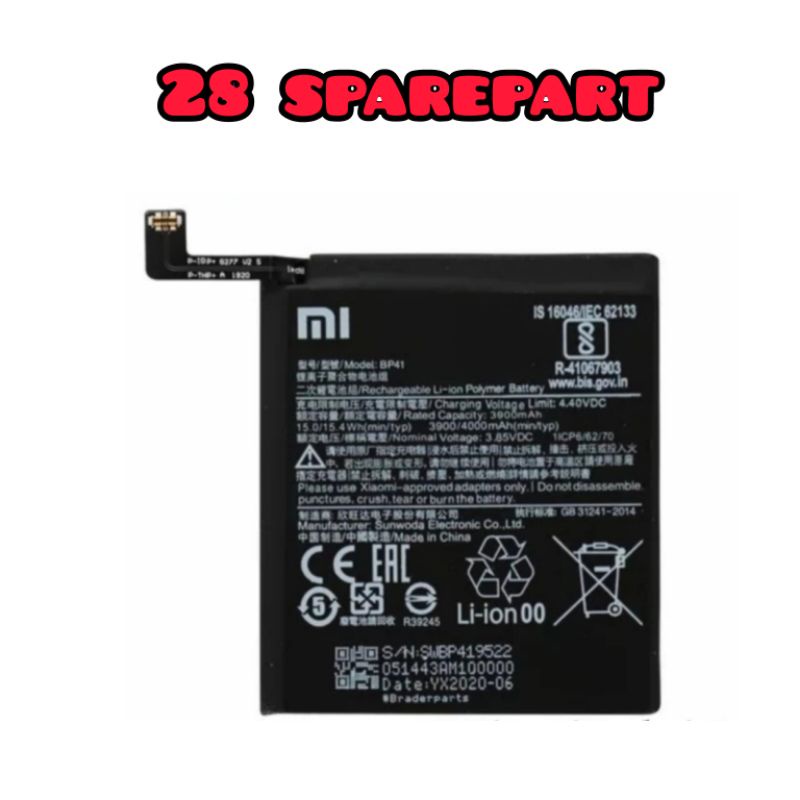 BATERAI / BATRE BP41 XIAOMI REDMI K20 ORIGINAL