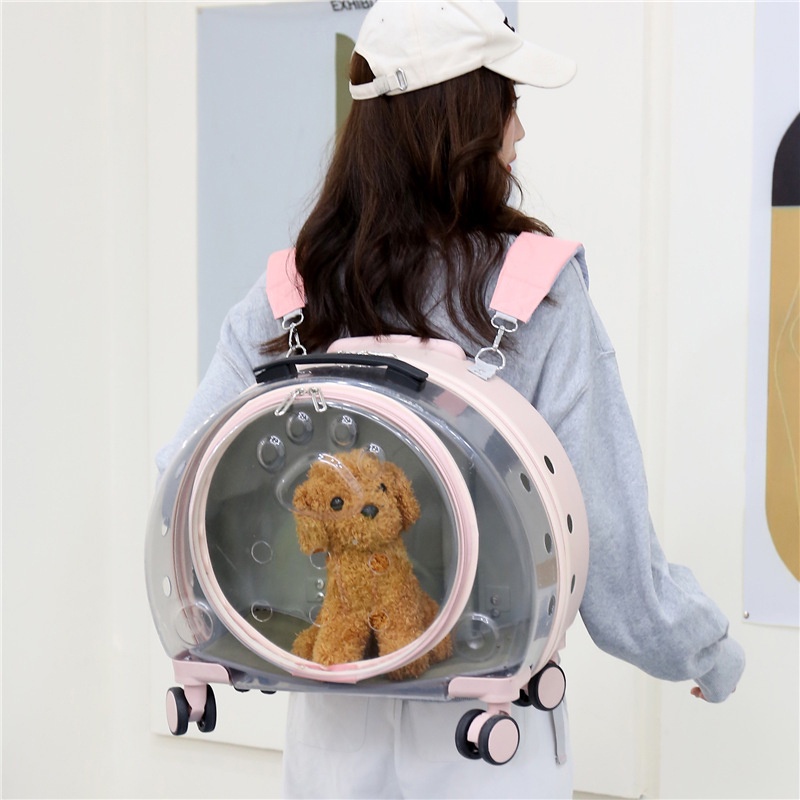 Tas Kucing Astronot Ransel Kucing Portabel Transparan Tas Kucing Hewan Peliharaan Perlengkapan Kucing Peliharaan