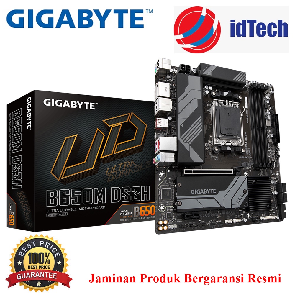 Jual Gigabyte Motherboard AMD B650M DS3H Socket AM5 Micro ATX 4 X DDR5 ...