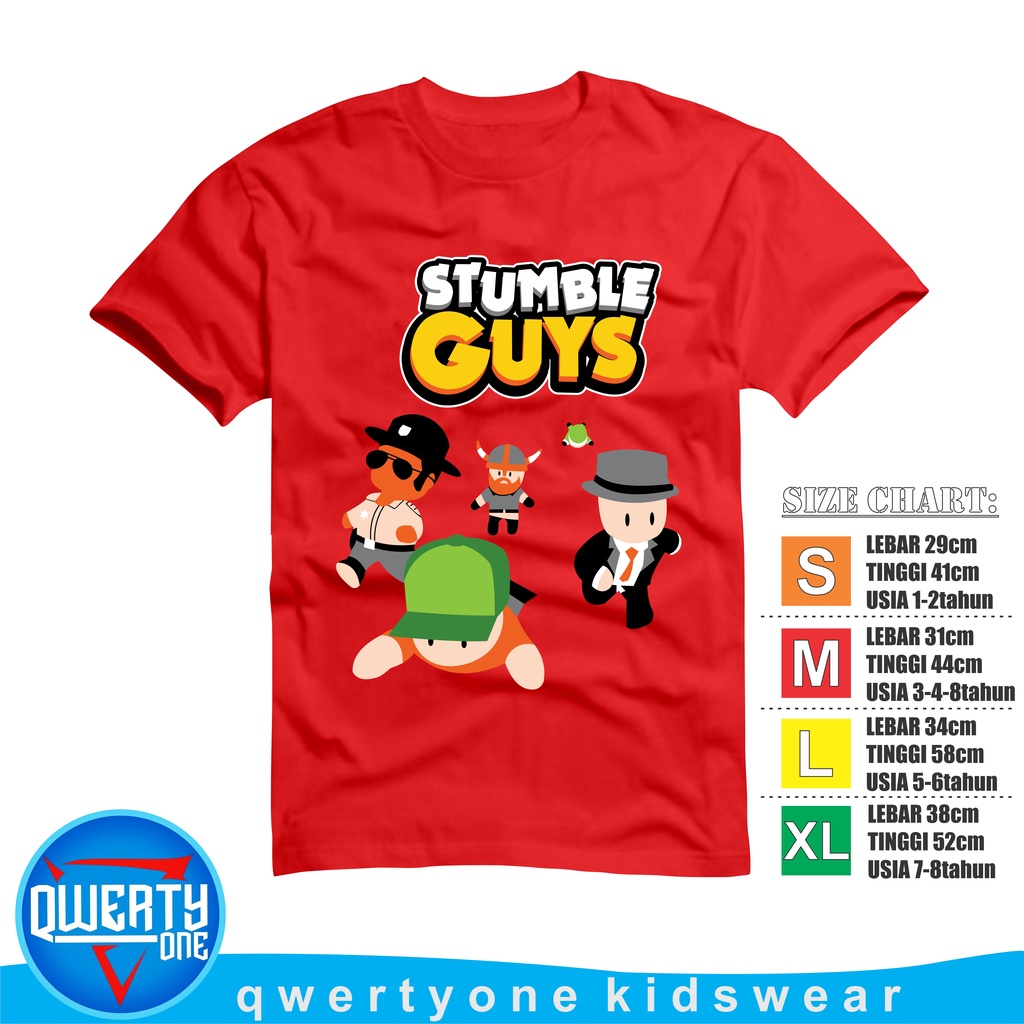 KAOS DISTRO ANAK STUMBLE GUYS 1-12 TAHUN