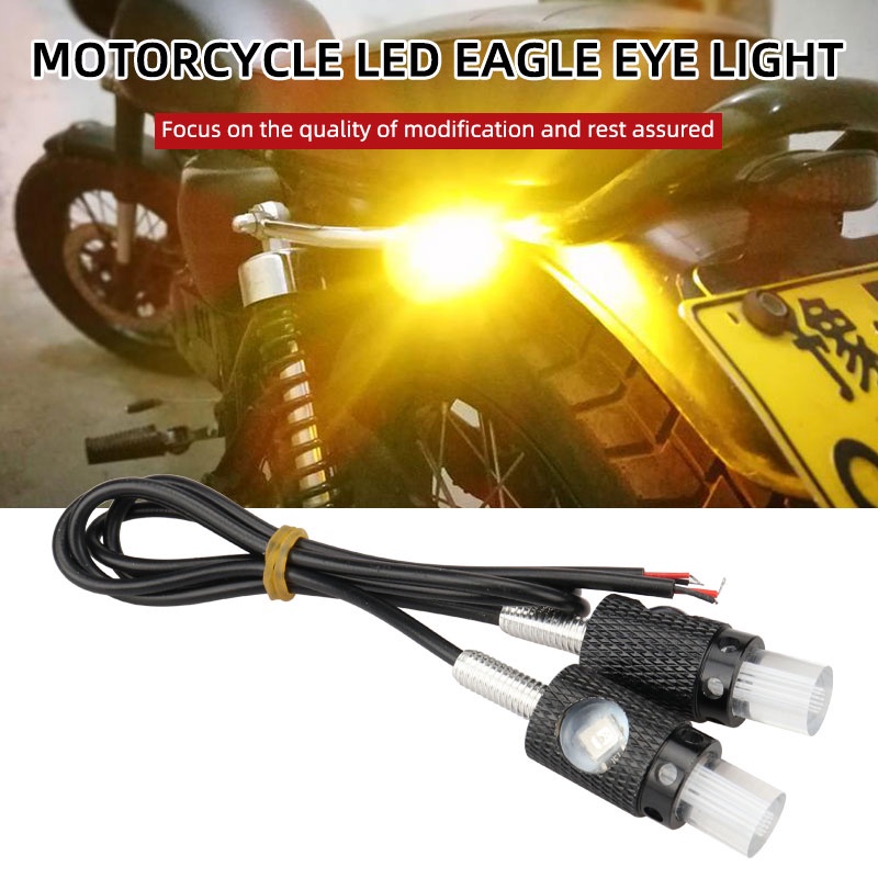 2 pcs Indikator Sein Sepeda Motor Universal Eagle Eye LED Daytime Running Light 12V