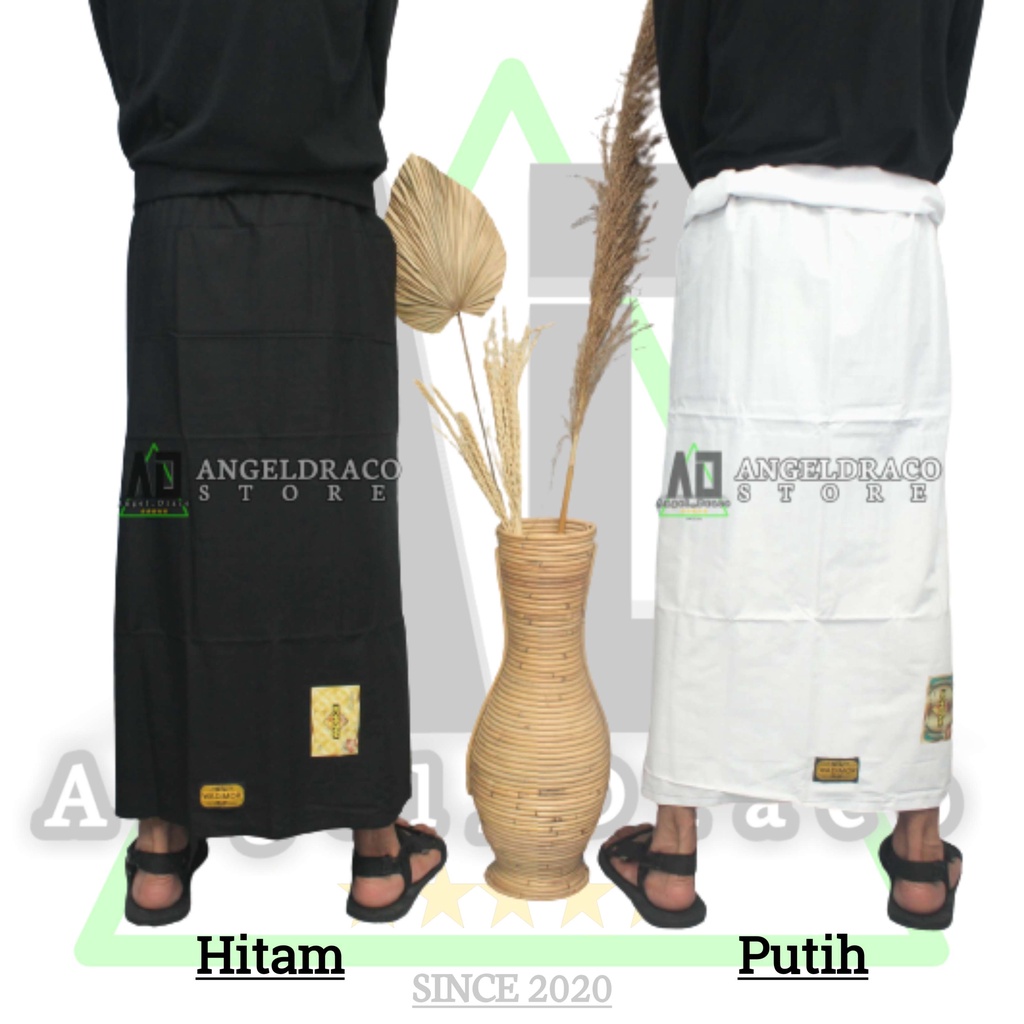 Sarung Wadimor Pria  Polos Premium Hitam Putih