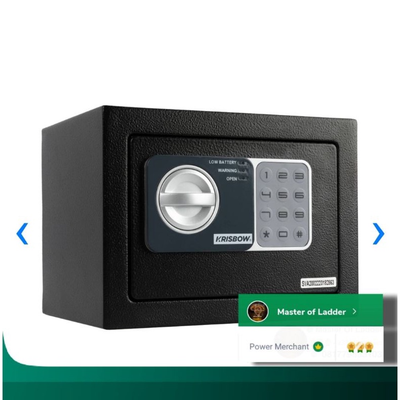 Brankas Mini Krisbow  Steel Safe Krisbow Black/White