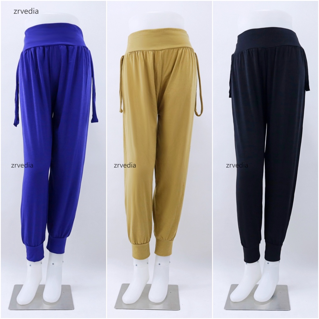 Aladin Dewasa PANJANG Fit to M / Celana Panjang Wanita Bahan Kaos Polos Dewasa Adem Murah Harian