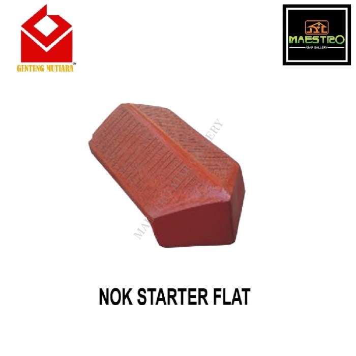 Aksesoris Genteng Beton Mutiara Nok Starter Flat - Hitam