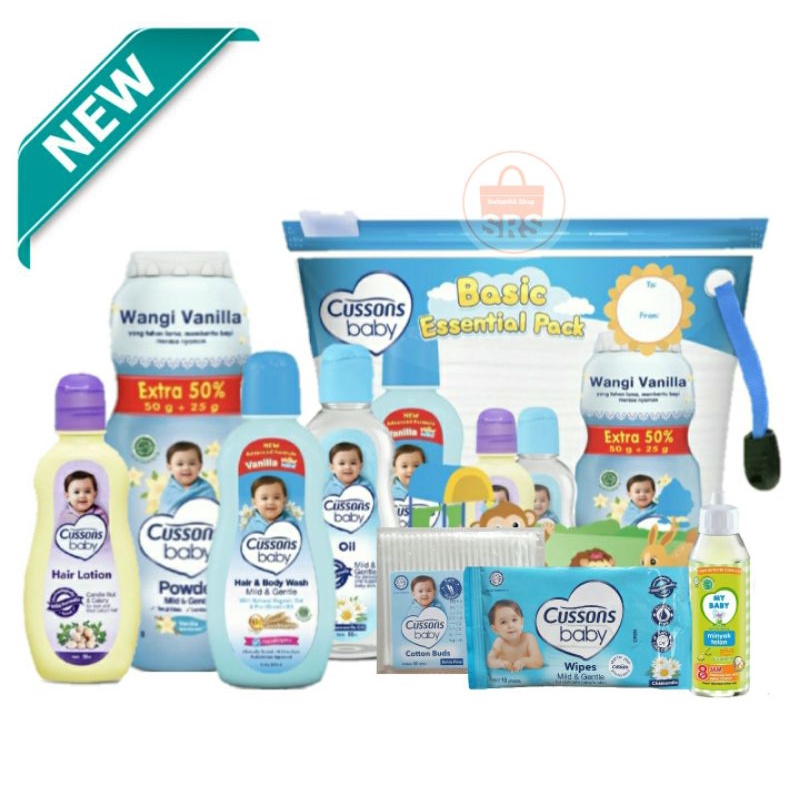 7 in 1 | 6 in 1 Cussons Baby Basic Pack + Telon, Cussons Gift Bag Medium, Gift Set Bayi, Kado Bayi, Medium Bag