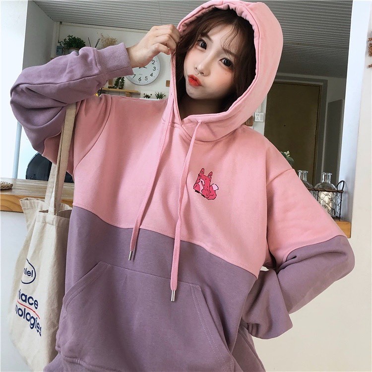 CARTOON COMBIE SWEATER - SWEATER WANITA OVERSIZE KEKINIAN BIG SIZE