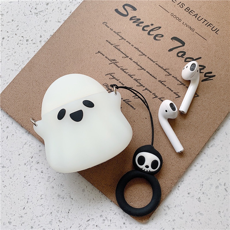 Casing Kerangka Mimpi Buruk Hantu Mengerikan Kompatibel Untuk Airpods1 2 3rd Case Kompatibel Untuk AirPods Pro 2case Earphone Case Cover Pelindung